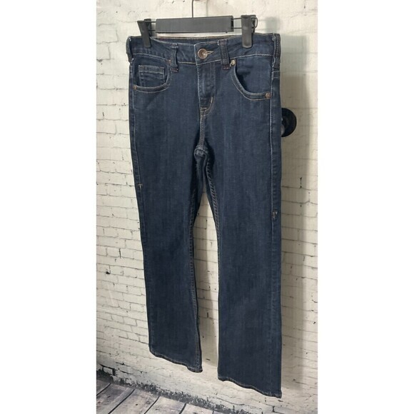 Cowgirl Tuff JUST TUFF JEANS Dark Wash Bootcut Trouser Pant Sz. 27x31 (U2) - Picture 8 of 10